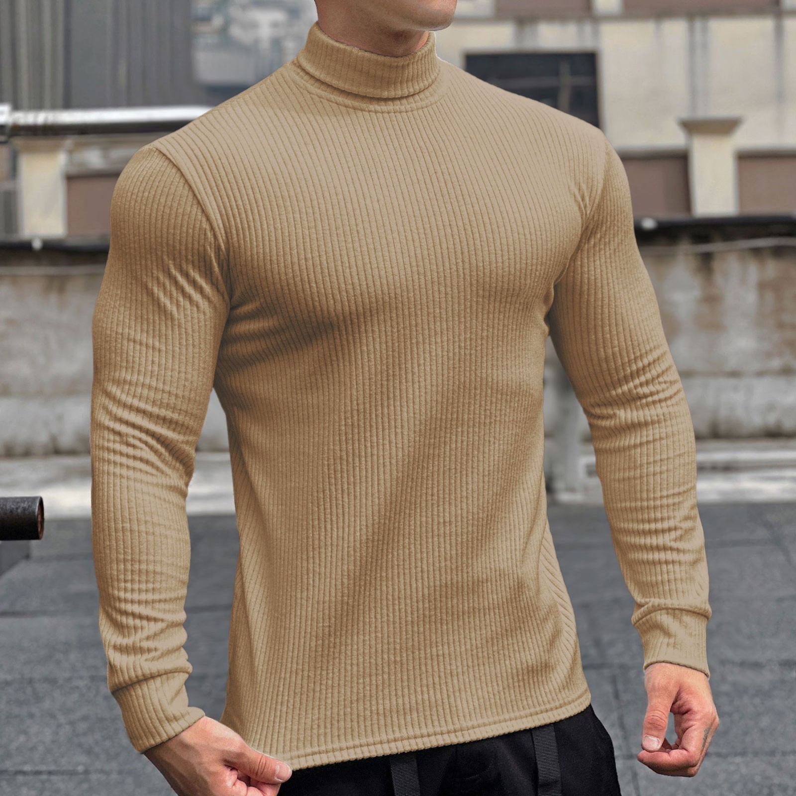 GZWYHT Mens Shirt Men's Solid Color Striped Fabric