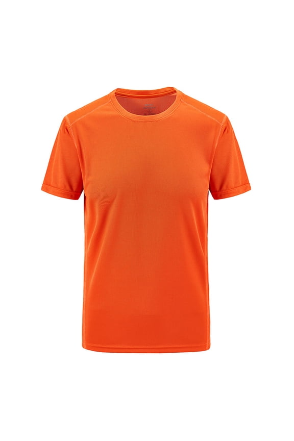 Mens T-Shirts,Compression Shirt Men's Summer Casual Outdoor T-shirt Plus Size Sport Fast-Dry Breathable Tops Tshirts Shirts,Workout Shirts Orange L
