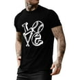 thumbnail image 1 of GZWYHT Mens T-Shirts,Mens Graphic T-Shirts Men's Summer Baseball Letter Printed Round Neck Short Sleeved T Shirt Tshirts Shirts,Men Clothing Black L, 1 of 4