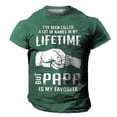 thumbnail image 1 of GZWYHT Mens T-Shirts,Tshirts Shirts I 'Ve Been Called Lot Of Names In My But Papa Is Favorite Vintage 3D Tee Graphic Apparel 3D Print Outdoor Workout Shirts,Men Clothing Mint Green 3XL, 1 of 2
