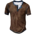 thumbnail image 1 of GZWYHT Mens T-Shirts,V Neck T Shirts Men's Fashion Short Sleeve Casual Top Men's Pocket T Shirt Tshirts Shirts,Workout Shirts Brown XL, 1 of 5
