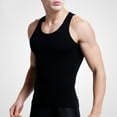 thumbnail image 1 of GZWYHT Mens Tank Tops,Sleeveless Shirts Men's casual fashion tight round neck sleeveless sports fitness vest Mens Casual Shirts,Men Clothing Black XXL, 1 of 5