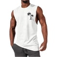 thumbnail image 1 of GZWYHT Mens Tank Tops,Sleeveless Shirts Summer Large Split Loose Sports Fitness Vest Lengthened Hiphop Pure Sleeveless Printed Vest Summer Shirts,Men Clothing White L, 1 of 4