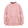 thumbnail image 1 of GZWYHT Mock Neck Sweatshirt Travel Sweatshirt Soft Sweatshirts Yoga Sweatshirt Summer Sweatshirt Crewneck Sweatshirt Nurse Sweatshirt Baggy Sweatshirt Winter Clothes for Women，Pink，XL, 1 of 4