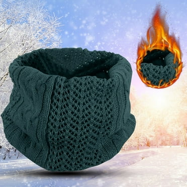 GZWYHT Neck Gaiter,Neckerchief Neck Warm Mens Wool Bib Womens Scarf Winter Double Thick Knit Ring Unlimited Scarf Warm And Windproof Scarves for Women Lightweight,Clearance,Womens Scarves Army Green