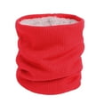 thumbnail image 1 of GZWYHT Neck Gaiter,Neckerchief Winter Double Layered Plush Outdoor Pullover Couple Warm Solid Color Single Loop Knitted Neck Cover Scarves for Women Lightweight,,Womens Scarves Red, 1 of 4