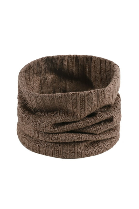 Neck Gaiter,Neckerchief Winter Wool Knitted Neck Scarf Warm Scarf Mens And Womens Neck Scarf Scarves for Women Lightweight,Clearance,Womens Scarves Coffee