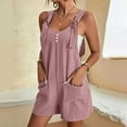 thumbnail image 1 of GZWYHT Rompers for Women Overalls for Women Jumpsuits For Women Summer Rompers Casual Romper Sleeveless Boho Suspenders Jumpsuit Lounge Sets for Women Casual Jumpsuits for Women Pink 4XL, 1 of 8