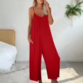 thumbnail image 1 of GZWYHT Rompers for Women Overalls for Women Women's Loose Sleeveless Jumpsuits Strap Stretchy Long Pant Romper Jumpsuit With Pockets Lounge Sets for Women Casual Jumpsuits for Women RD2 XXL, 1 of 6