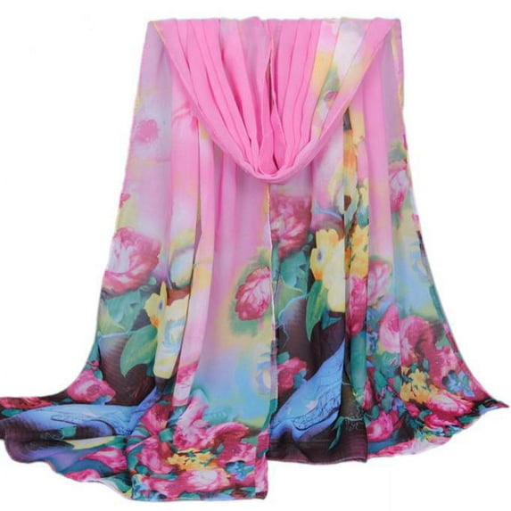 GZWYHT Scarves for Women Lightweight,Scarves Fashion Women Long Soft Wrap scarf Ladies Shawl Chiffon Scarf Scarves PK Neck Scarf,Clearance,Womens Scarves Pink