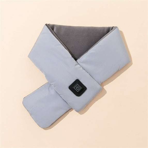 GZWYHT Scarves for Women Lightweight,Scarves Heated Scarf Neck Heating Pad Men And Women Rechargable Heated Neck Warmer Wrap USB Thermal Scarfs Neck Scarf,Clearance,Womens Scarves Gray 3