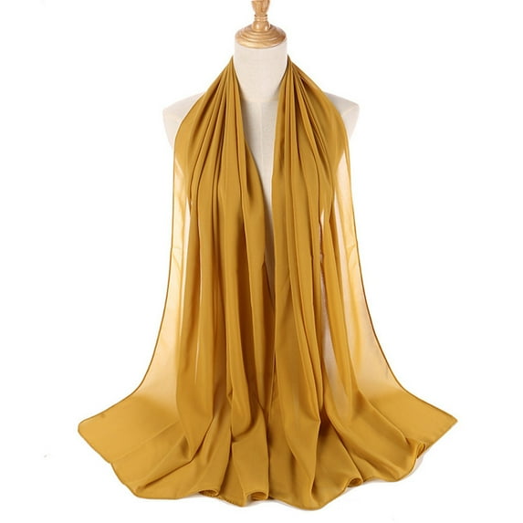 GZWYHT Scarves for Women Lightweight,Scarves Women Scarfs Solid Color Head Scarf Pearl Hijab Lightweight Fashion Hair Scarf Neck Scarf,Clearance,Womens Scarves Yellow