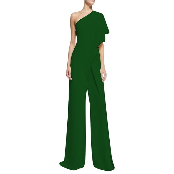 GZWYHT Sets for Women Jumpsuits for Women Solid Color Jumpsuit Straight Pants Simple And Exquisite Design Lounge Sets for Women Summer Sets for Women Green M