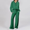 thumbnail image 1 of GZWYHT Sets for Women Long Sleeve Sets for Women Women Two Piece Outfits Sweatsuit Set Oversized Sweatshirt Wide Leg Sweatpant Fall Set Lounge Sets for Women Track Suits for Women Set Green XL, 1 of 6
