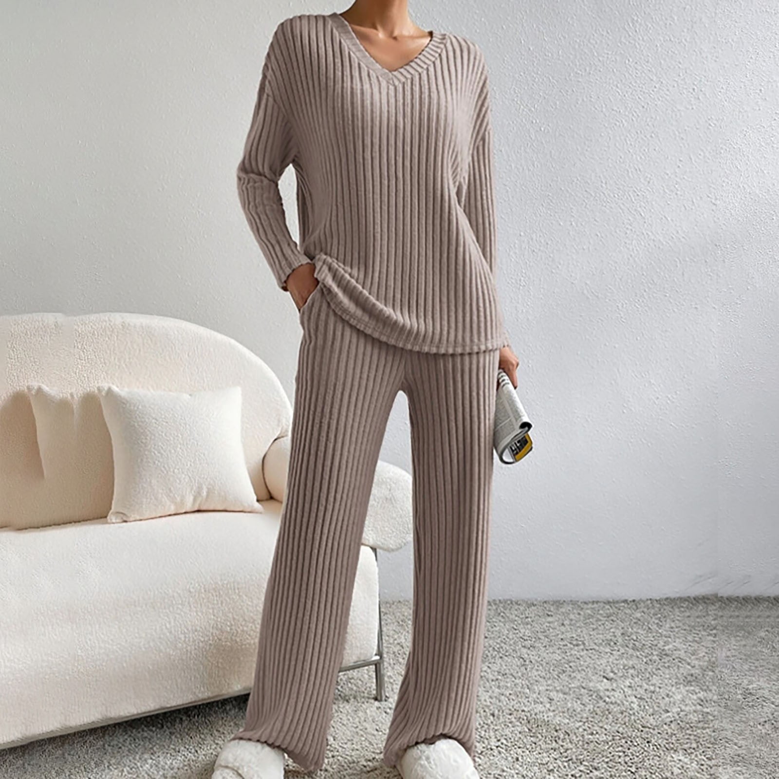 Women's Long Sleeve Top & Pants Set