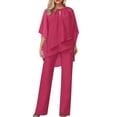 thumbnail image 1 of GZWYHT Sets for Women Lounge Sets for Women Women's Fashion Loose Leisure Irregular Set Adies Casual Suit Fashion Summer Short Sleeved 2 Piece Sets for Women Summer Sets for Women Red S, 1 of 4