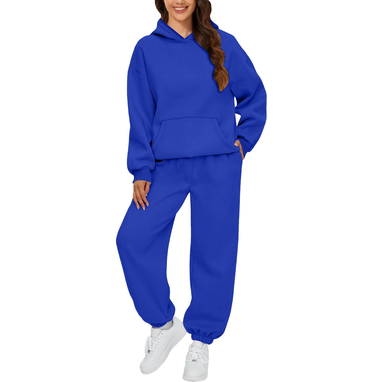 Women's 2 Piece Lounge Set - Round Neck Cap Sleeve Top & Elastic Waist Drawstring Shorts (Matching Outfit)