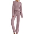 thumbnail image 1 of GZWYHT Sets for Women Lounge Sets for Women Womens Fuzzy Fleece Long Sleeve 2 Piece Loungewear Outfits Sweater Pants Pajama Sets Two Piece Sets for Women Womens Pajama Sets Purple XS, 1 of 8