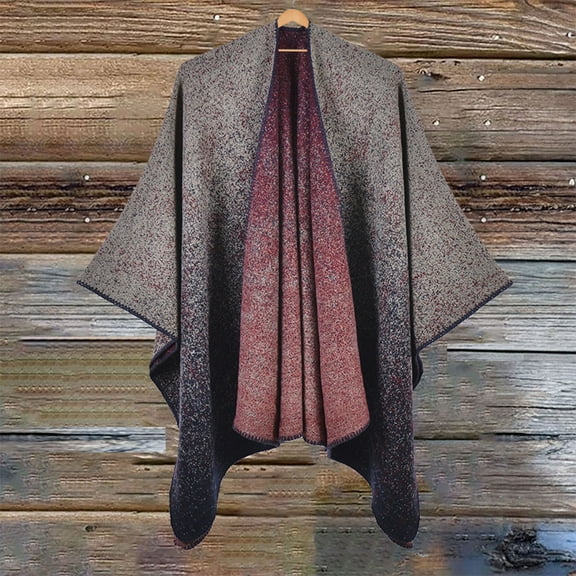 GZWYHT Shawl Wraps,Shawl Travel Plaid Shawl Wraps Open Front Poncho Cape Warm Oversized Sweaters Casual Cardigan Shawls For Fall Winter Scarves for Women Lightweight,Clearance,Shawls And Wraps Red 2