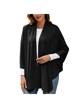 Black sweater wrap shawl online