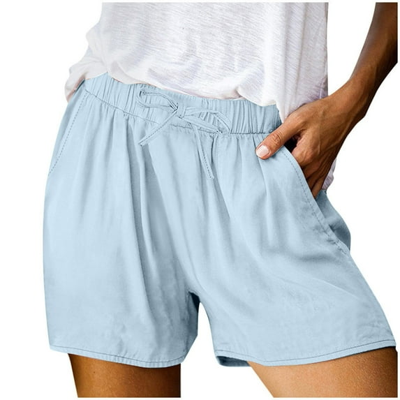 GZWYHT Shorts for Women,Linen Pants,Women's Spring Summer Solid Cotton Li Nen Shorts With Split Pocket Casual Pants,Linen Shorts,Summer Pants,High Waisted Pants,Mint Green,XL