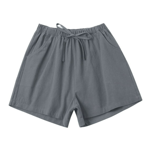 GZWYHT Shorts for Women,Linen Pants,Shorts For Women's Outerwear,Wide Leg Pants,Plus Size Shorts,High Waisted Shorts,Gray 1,XXL