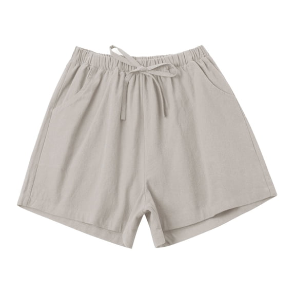 GZWYHT Shorts for Women,Linen Pants,Shorts For Women's Outerwear,Wide Leg Pants,Plus Size Shorts,High Waisted Shorts,Khaki,M