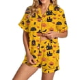 thumbnail image 1 of GZWYHT Silk Halloween Pajamas Women Fall Pajamas for Women Matching Halloween Pajamas Short Sets for Women Lounge Sets for Women Pajama Sets for Women Soft Pajamas Print Pajamas Print Pajamas, 1 of 4