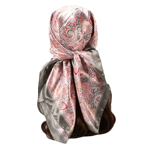 GZWYHT Silk Scarf,Scarves for Women Lightweight Satin Cashew Flower Prints Square Scarf Neck Scarf,Clearance,Womens Scarves C