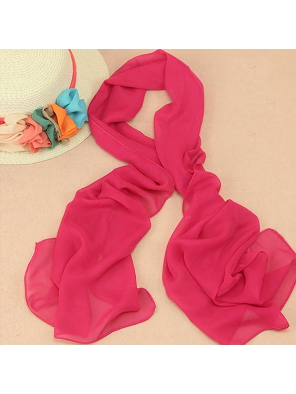 Silk Scarf,Scarves for Women Lightweight Womens Solid Color Chiffon Silk Scarf Candy Color Scarf Neck Scarf,,Womens Scarves H
