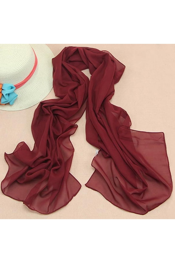 Silk Scarf,Scarves for Women Lightweight Womens Solid Color Chiffon Silk Scarf Candy Color Scarf Neck Scarf,Clearance,Womens Scarves J