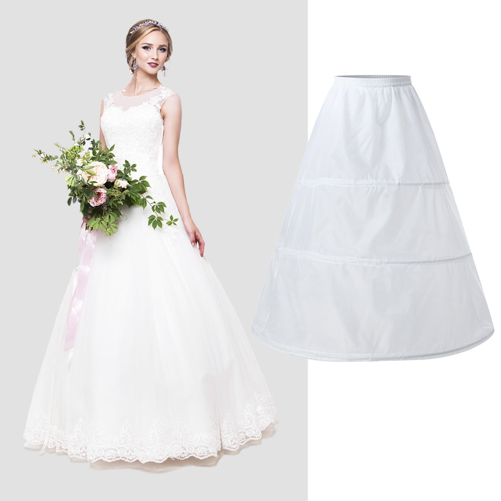 Adult Women's Hoop Skirt White main image 1