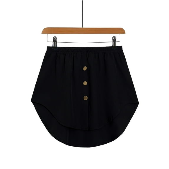 GZWYHT Skirts for Women,Mini Skirt Lower Mini Shirt Women's Extensions Top All Bottom Layering Waist Mini With Elastic Shirt Band Extender Dress Summer Skirts,Flowy Skirt,Black Dress,A Line Skirt XL