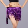thumbnail image 1 of GZWYHT Skirts for Women,Mini Skirt Sequin Fringe Women's Nightclub Skirt Skirt Stage With Sparkly Sparkly Costume Fashion Skirt Leather Skirt,Wrap Skirt,Purple Dress,Sequin Skirt One Size, 1 of 3