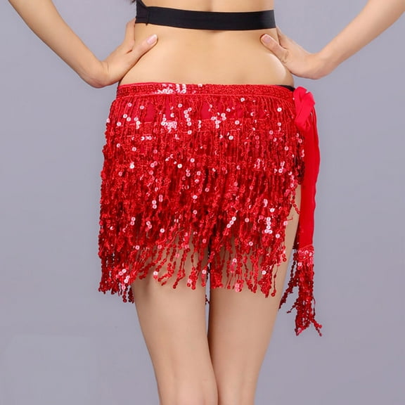 GZWYHT Skirts for Women,Mini Skirt Sequin Fringe Women's Nightclub Skirt Skirt Stage With Sparkly Sparkly Costume Fashion Skirt Leather Skirt,Wrap Skirt,Red Dress,Sequin Skirt One Size