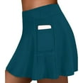 thumbnail image 1 of GZWYHT Skirts for Women,Tennis Skirt Women's Tennis Skirts Run yoga Inner Shorts Elastic Sports Golf Pockets Hakama Mini Skirt,Pleated Skirts,Blue Dress,Cargo Skirt M, 1 of 9