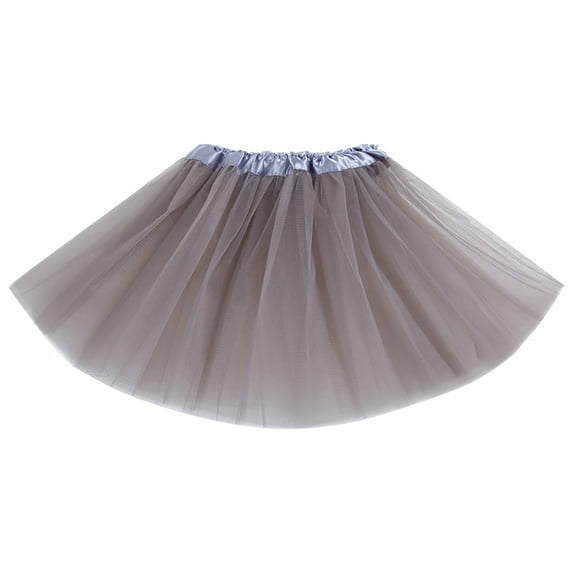 GZWYHT Skirts for Women,Tulle Skirt Women Plus Size Soild Color Dress Short Fashion Pleated TUTU Dance Skirt Mini Skirt,Pleated Skirts,Gray Dress,Plus Size Skirt A