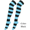 thumbnail image 1 of GZWYHT Socks for Women Stockings for Women 1 Pair High Long Stockings For Womens Over Knee Socks Party Socks Knee High Long Striped Stocking Socks Cute Socks Slouch Socks Black One Size, 1 of 4