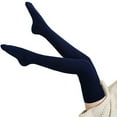 thumbnail image 1 of GZWYHT Socks for Women Stockings for Women Women Long Solid Fashion Knitting Knee-High Color Adult Stockings Cotton Cute Socks Slouch Socks Blue One Size, 1 of 3