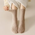 thumbnail image 1 of GZWYHT Socks for Women Crew Socks Warm Christmas Fashion Windproof Printing Mid Tube Socks Long Tube Cotton Fuzzy Socks Cute Socks Coffee One Size, 1 of 6
