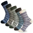 thumbnail image 1 of GZWYHT Socks for Women Crew Socks Weather Knit Vintage Cold Socks Warm Soft Socks Women Thick Socks Cotton Socks Cute Socks Multicolor2 One Size, 1 of 5