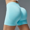 thumbnail image 1 of GZWYHT Sweatpants Women Shorts for Women Womens Yoga Shorts Workout Butt Lifting Shorts For Women High Waisted Gym Yoga Booty Shorts Running Shorts Tights for Women Sky Blue M, 1 of 6
