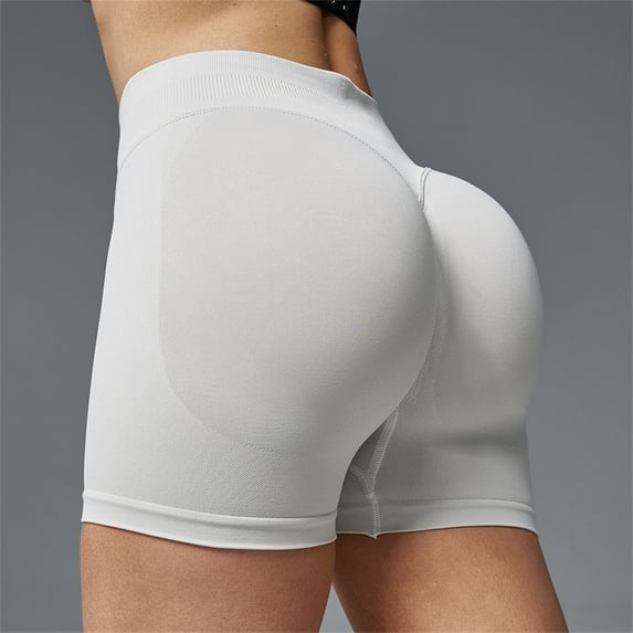 GZWYHT Sweatpants Women Shorts for Women Womens Yoga Shorts Workout Butt Lifting Shorts For Women High Waisted Gym Yoga Booty Shorts Running Shorts Tights for Women White L