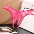 thumbnail image 1 of GZWYHT Thongs for Women No Show Underwear,Women's Sexy Lace Underpants Open Crotch Panties Low Waist Briefs Underwear,Womens Underwear,Sexy Underwear,Sexy Panties,Hot Pink One Size, 1 of 2