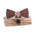 thumbnail image 1 of GZWYHT Ties for Men,Bow Tie Manual Wooden Bow Tie Handkerchief Set Men's Bowtie Wood Hollow Carved And Box Mens Ties,Clearance, C, 1 of 2