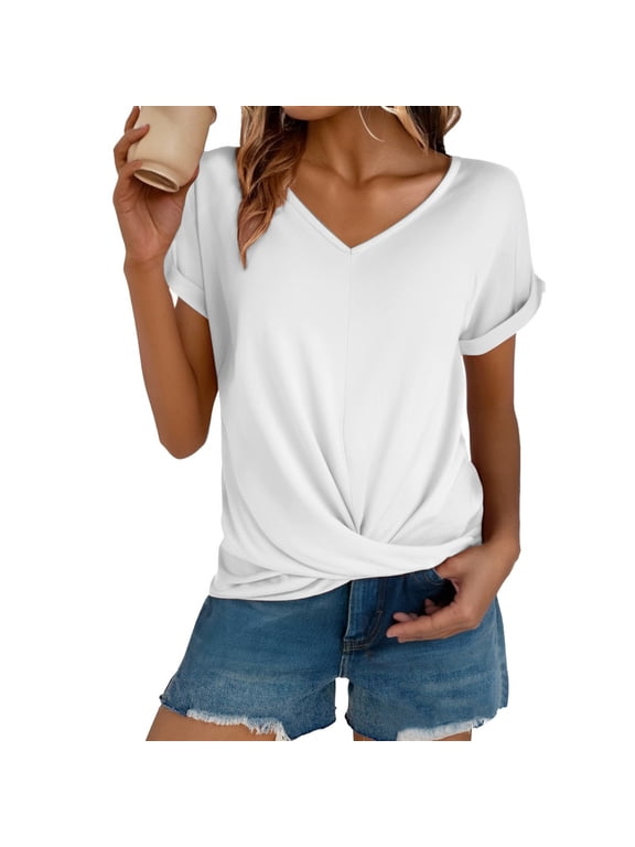 Womens Wrap Top,Long Womens Shirts Women's Tops, Tees & Blouses Women's Tee Shirts Womens Summer Tops Cotton Shirts For Women Womens Shirts And Blouses Womens T Shirts Casual
