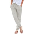 thumbnail image 1 of GZWYHT Women's Capri Yoga Pants，Summer Loose Yoga Pants Casual Loose Beach Shorts Cotton Yoga Wide Leg Pajama Pants Trendy Linen Shorts Casual Beach Short Pants，Blue L, 1 of 9