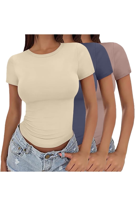 Womens Short Sleeve Tops,Womens Plus Size Tunics Oversized Summer Tops for Women Vintage Tops Linen Shirts T Shirts for Women Plus Size Knit Tops for Women Blue XS