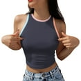 thumbnail image 1 of GZWYHT Womens Tank Tops,Going Out Tops,Womens Tank Tops Square Neck Ribbed Sleeveless Basic Cute Going Out Tops Slim Fitted Summer Y2000 Clothes,Crop Tops,Women's Tanks & Camis,Workout Tops, 1 of 4