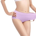 thumbnail image 1 of GZWYHT Womens Underwear Cotton Underwear,Womens High Waisted Cotton Underwear Ladies Soft Full Briefs Panties,Seamless Underwear,Cheeky Underwear,No Show Underwear,Purple L, 1 of 5
